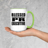 Blessed PR Executive - 15oz Accent Mug Green