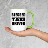Blessed Taxi Driver - 15oz Accent Mug Green