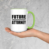Future Attorney - 15oz Accent Mug Green