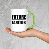 Future Janitor - 15oz Accent Mug Green