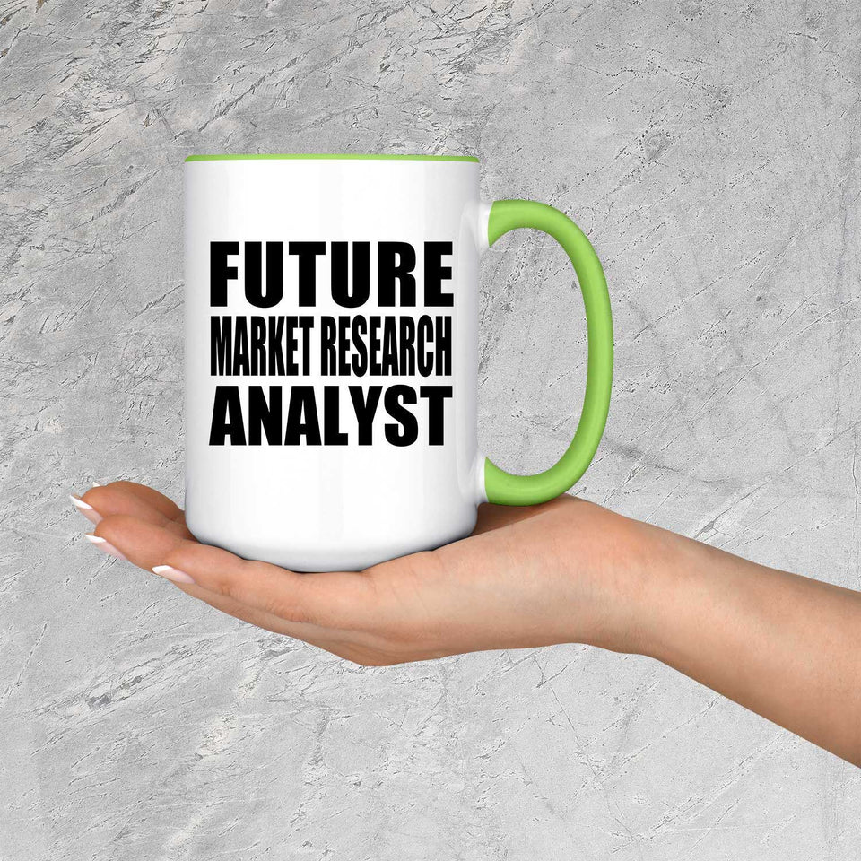 Future Market Research Analyst - 15oz Accent Mug Green