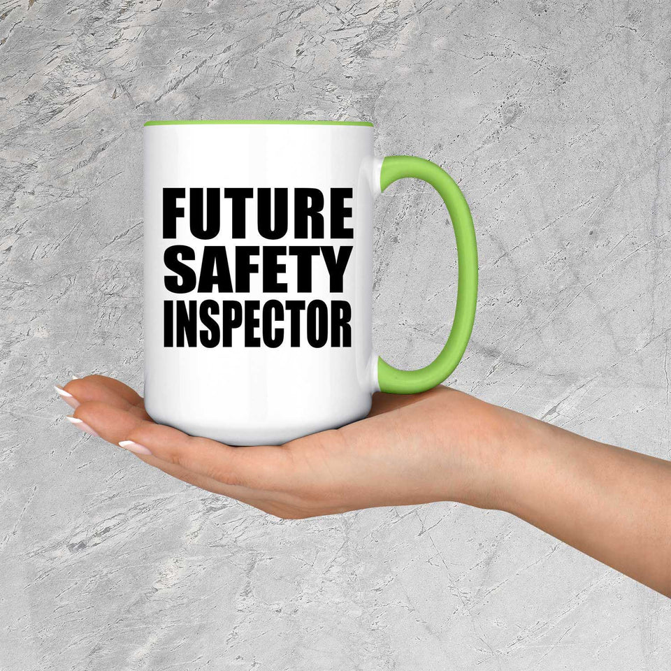 Future Safety Inspector - 15oz Accent Mug Green