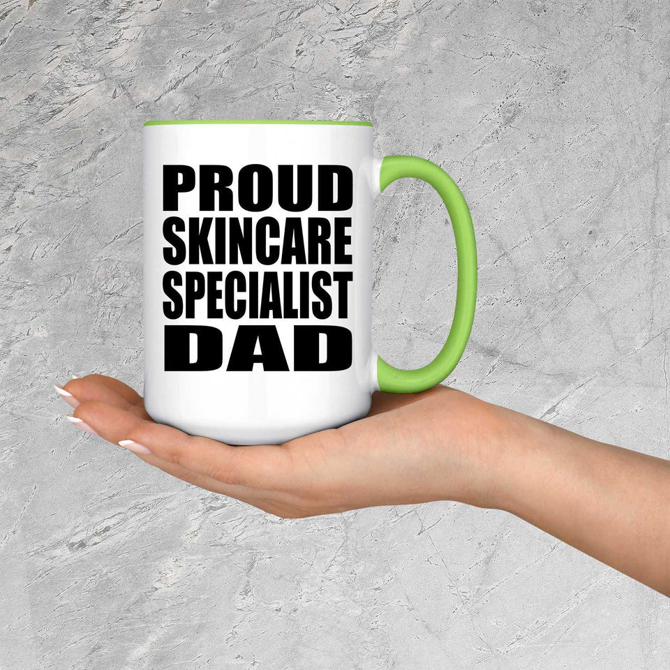 Proud Skincare Specialist Dad - 15oz Accent Mug Green