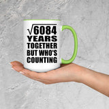 78th Anniversary Square Root of 6084 Years Who's Counting - 15oz Accent Mug Green