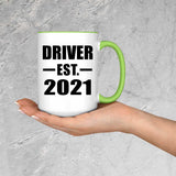 Driver Established EST. 2021 - 15oz Accent Mug Green