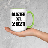 Glazier Established EST. 2021 - 15oz Accent Mug Green