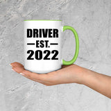 Driver Established EST. 2022 - 15oz Accent Mug Green