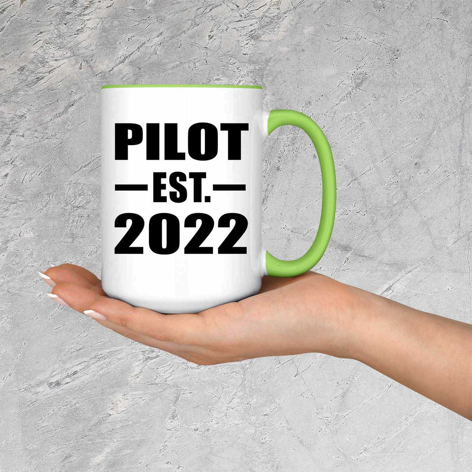 Pilot Established EST. 2022 - 15oz Accent Mug Green