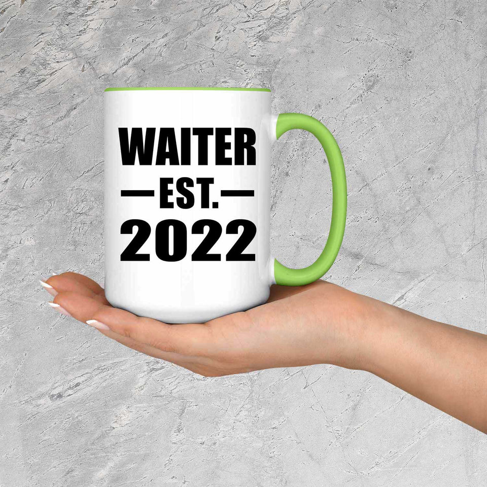 Waiter Established EST. 2022 - 15oz Accent Mug Green