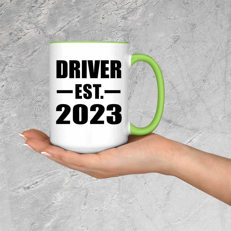 Driver Established EST. 2023 - 15oz Accent Mug Green