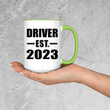 Driver Established EST. 2023 - 15oz Accent Mug Green