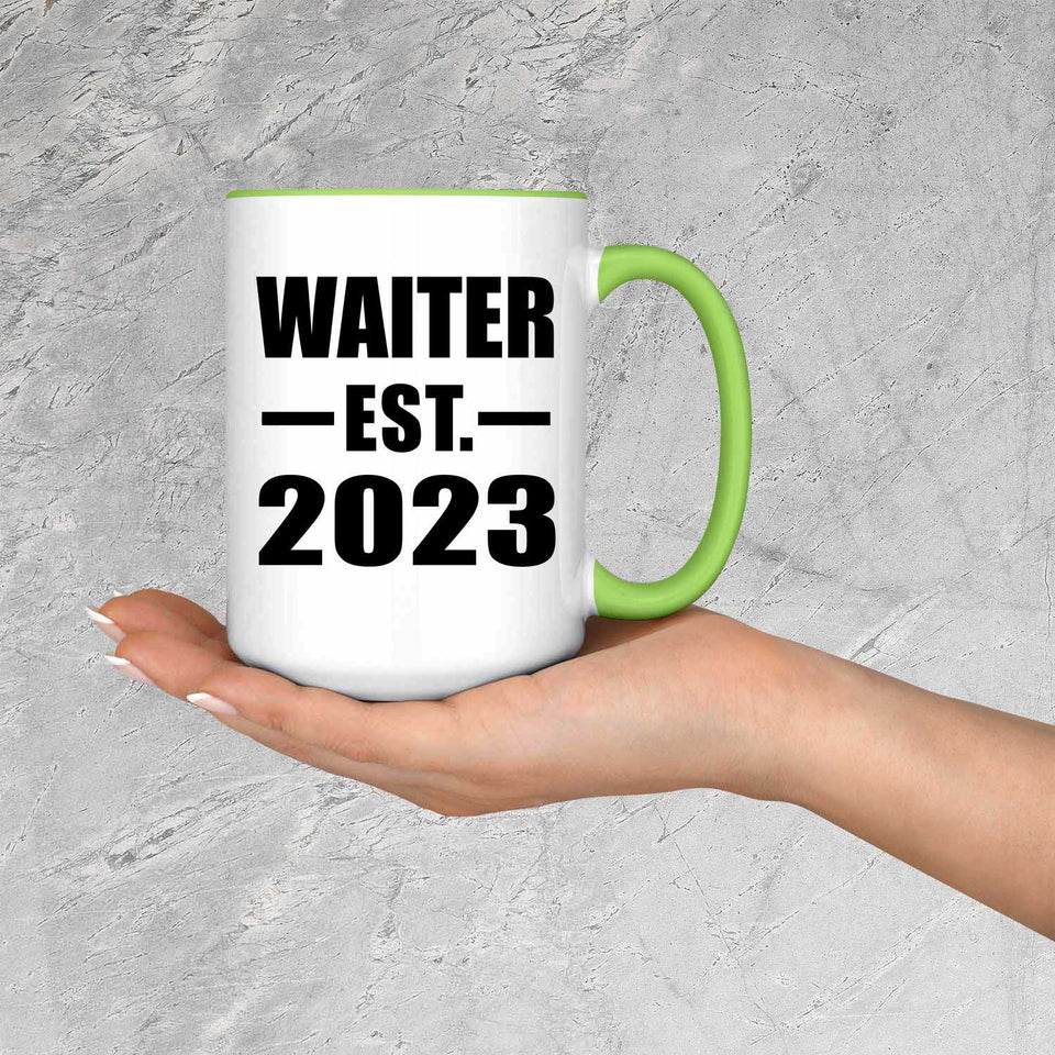 Waiter Established EST. 2023 - 15oz Accent Mug Green
