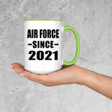 Air Force Since 2021 - 15oz Accent Mug Green