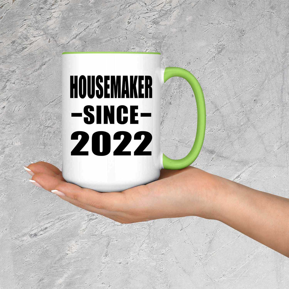 Housemaker Since 2022 - 15oz Accent Mug Green