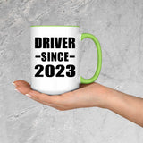 Driver Since 2023 - 15oz Accent Mug Green
