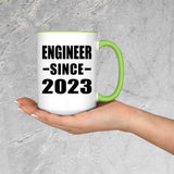 Engineer Since 2023 - 15oz Accent Mug Green