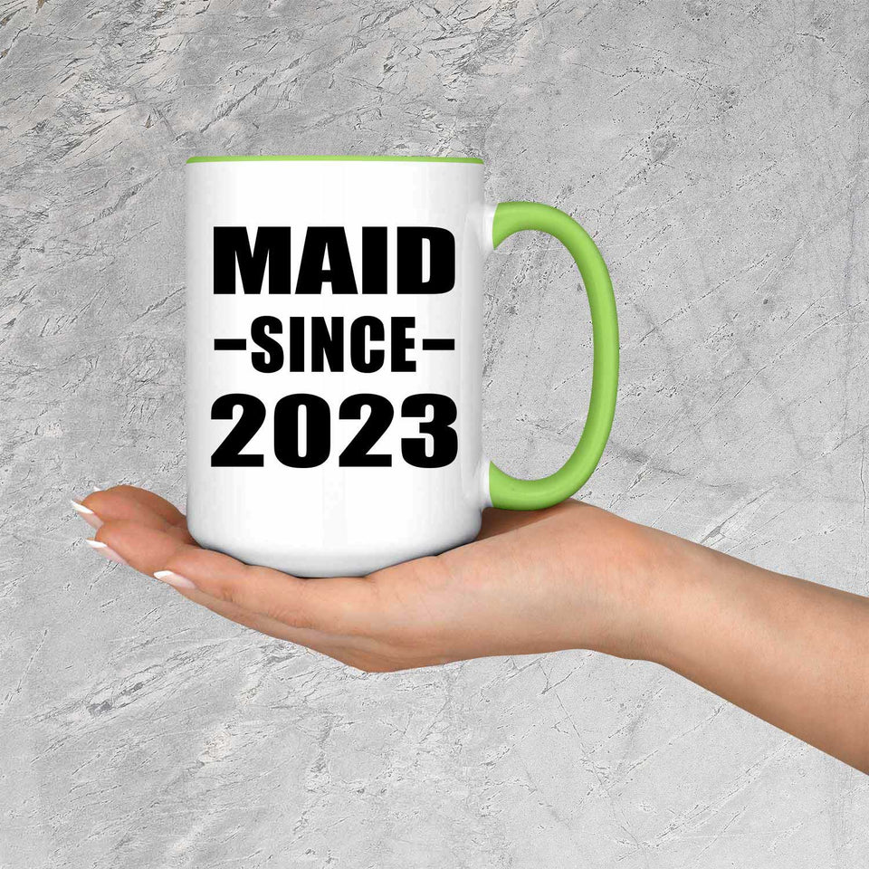 Maid Since 2023 - 15oz Accent Mug Green