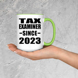 Tax Examiner Since 2023 - 15oz Accent Mug Green