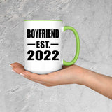 Boyfriend Established EST. 2022 - 15oz Accent Mug Green