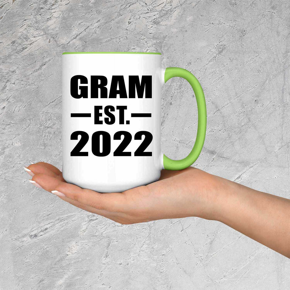 Gram Established EST. 2022 - 15oz Accent Mug Green