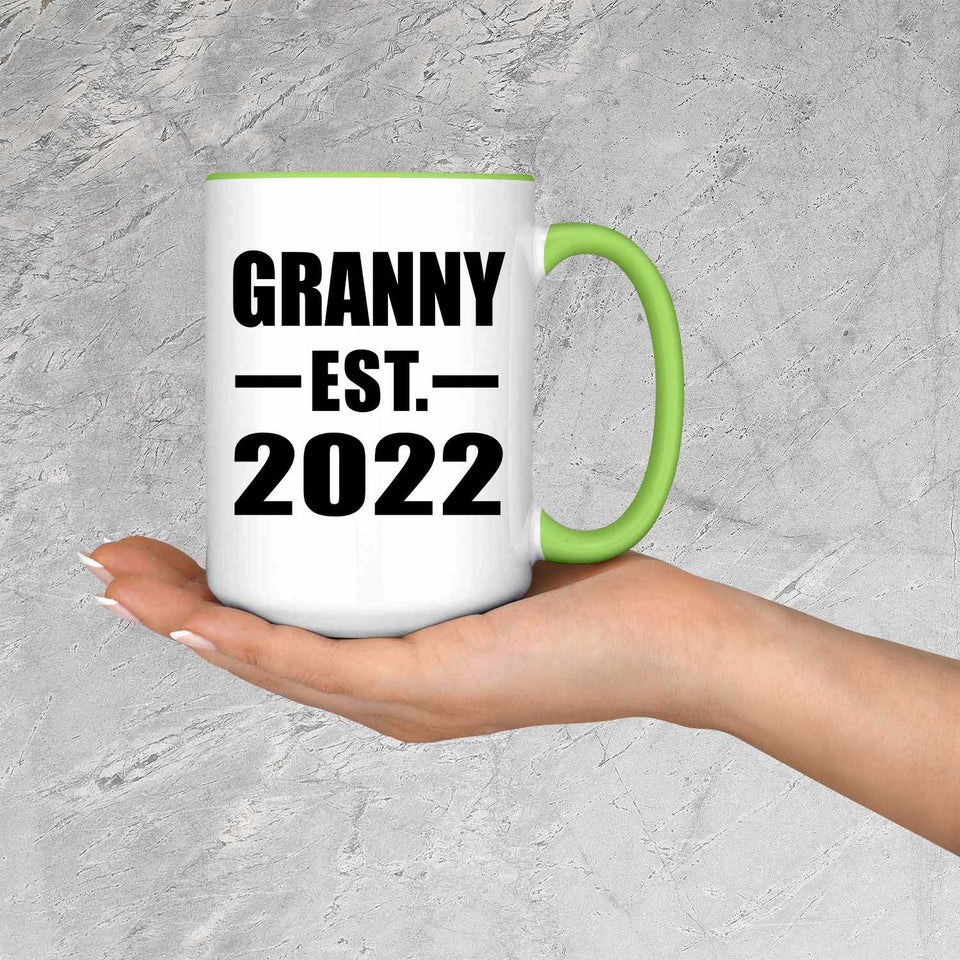 Granny Established EST. 2022 - 15oz Accent Mug Green