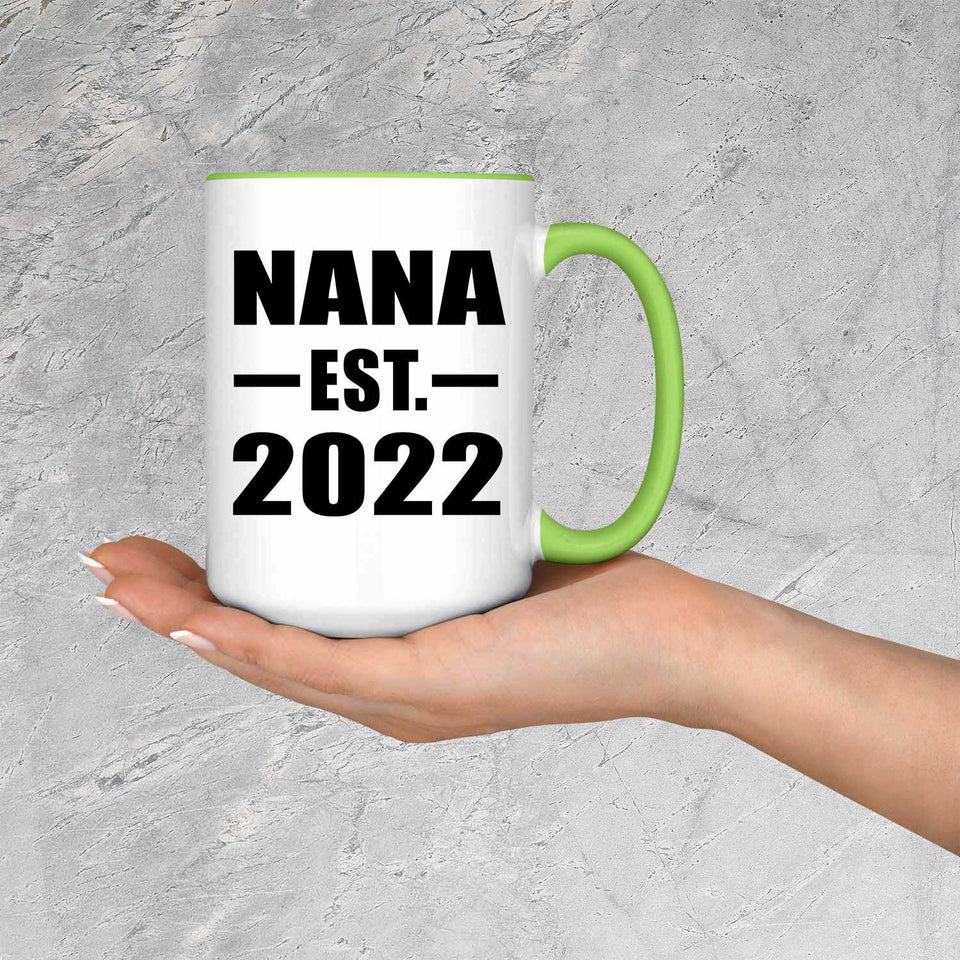Nana Established EST. 2022 - 15oz Accent Mug Green