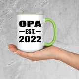 Opa Established EST. 2022 - 15oz Accent Mug Green