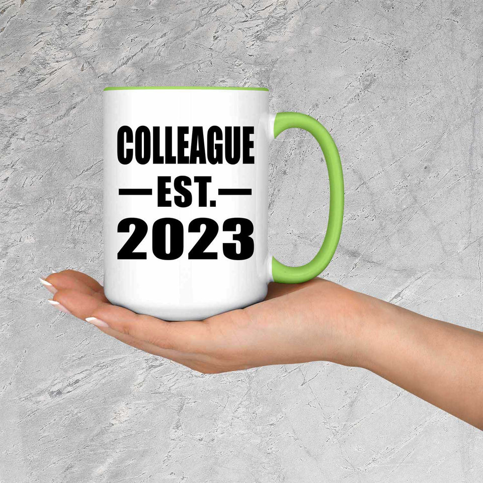 Colleague Established EST. 2023 - 15oz Accent Mug Green