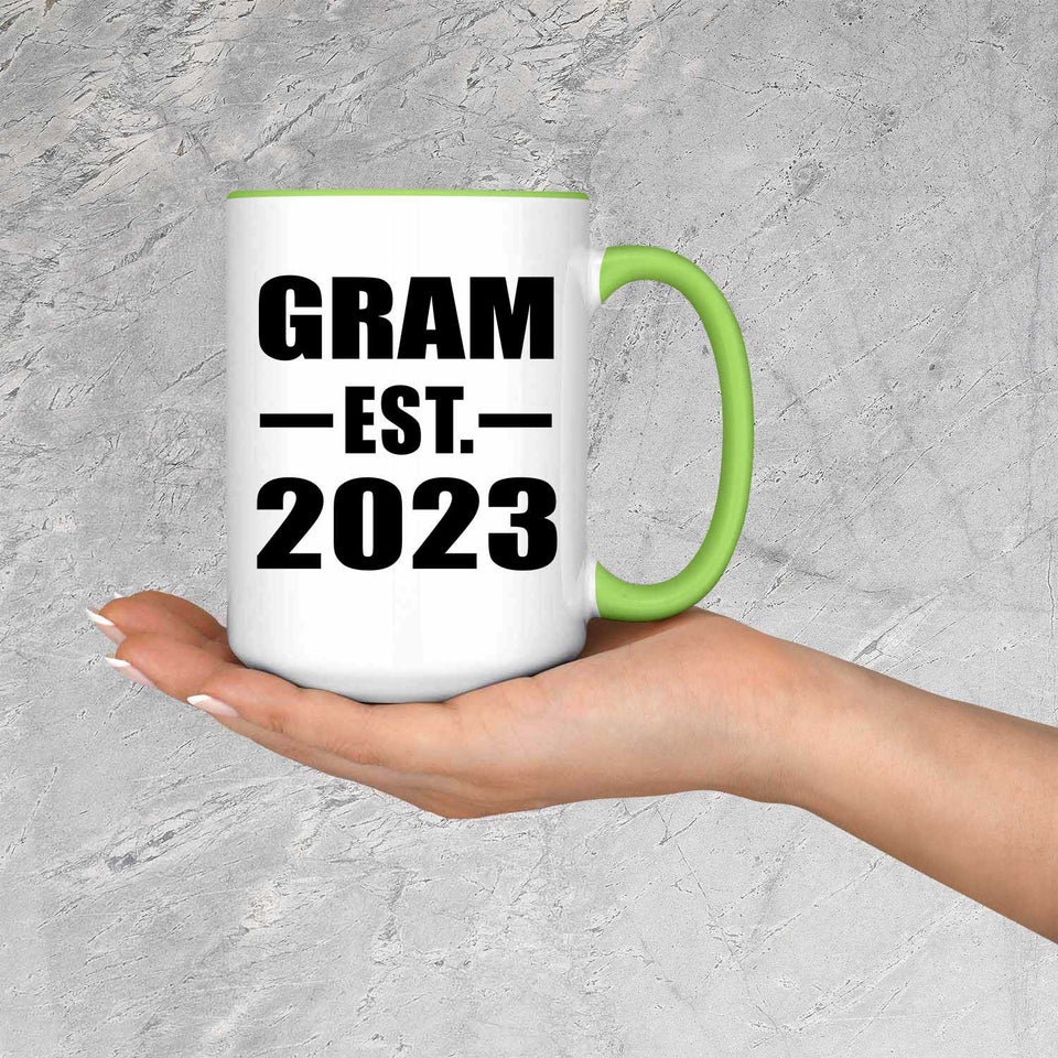 Gram Established EST. 2023 - 15oz Accent Mug Green