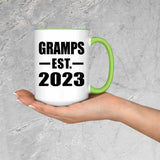 Gramps Established EST. 2023 - 15oz Accent Mug Green