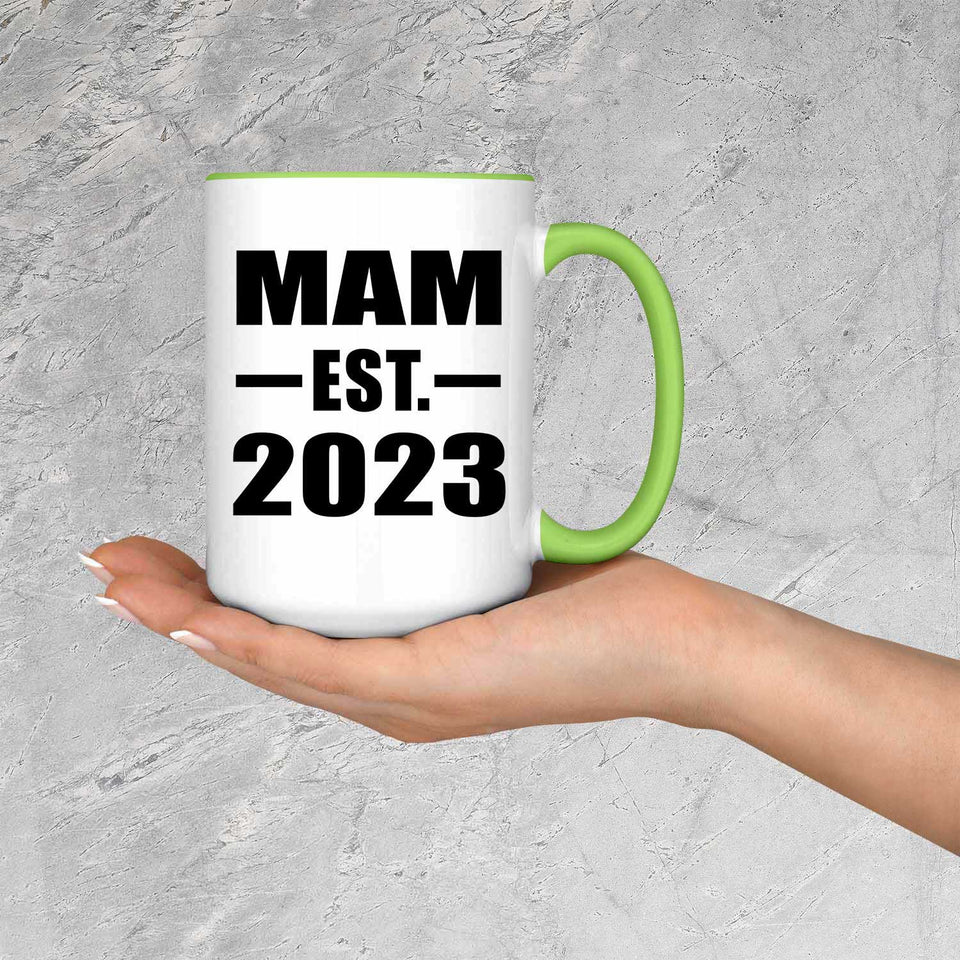 Mam Established EST. 2023 - 15oz Accent Mug Green