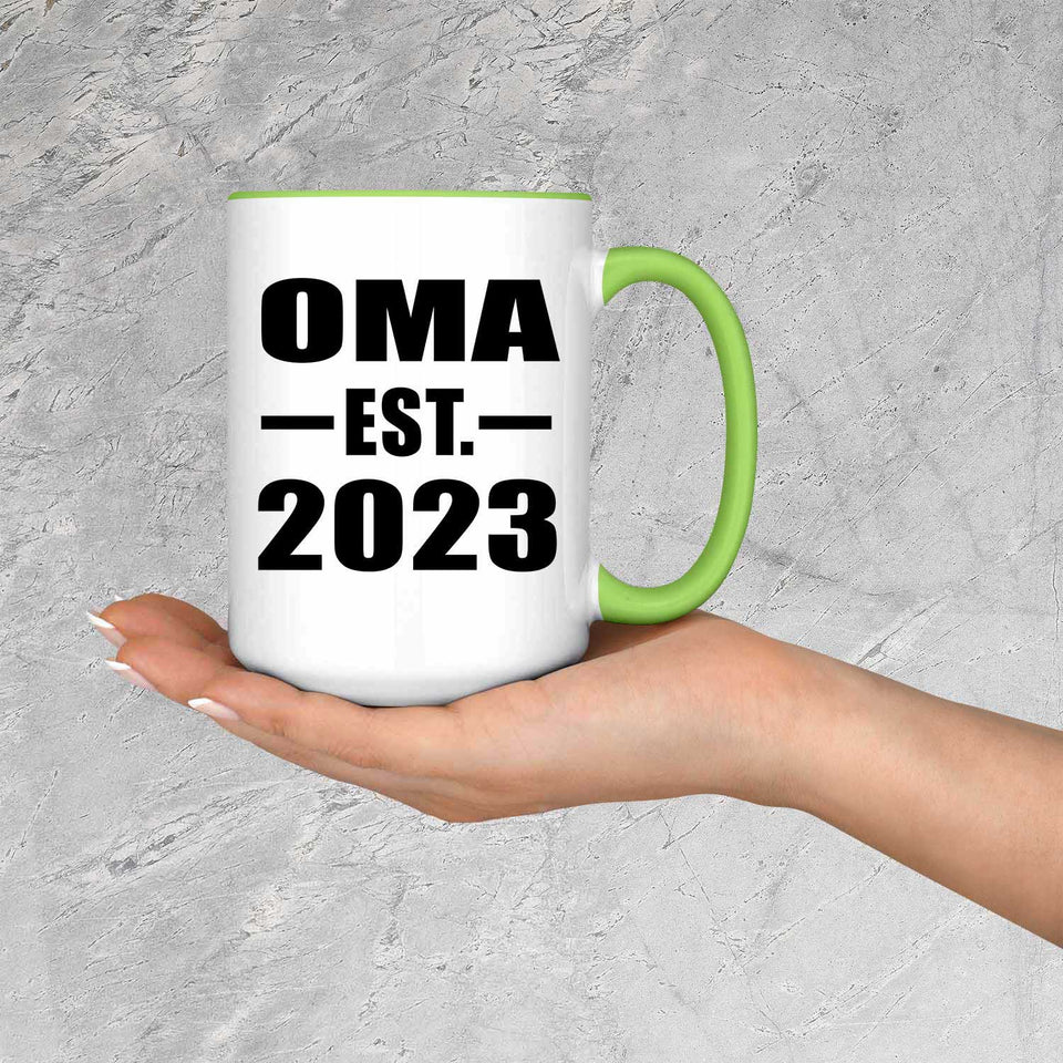 Oma Established EST. 2023 - 15oz Accent Mug Green