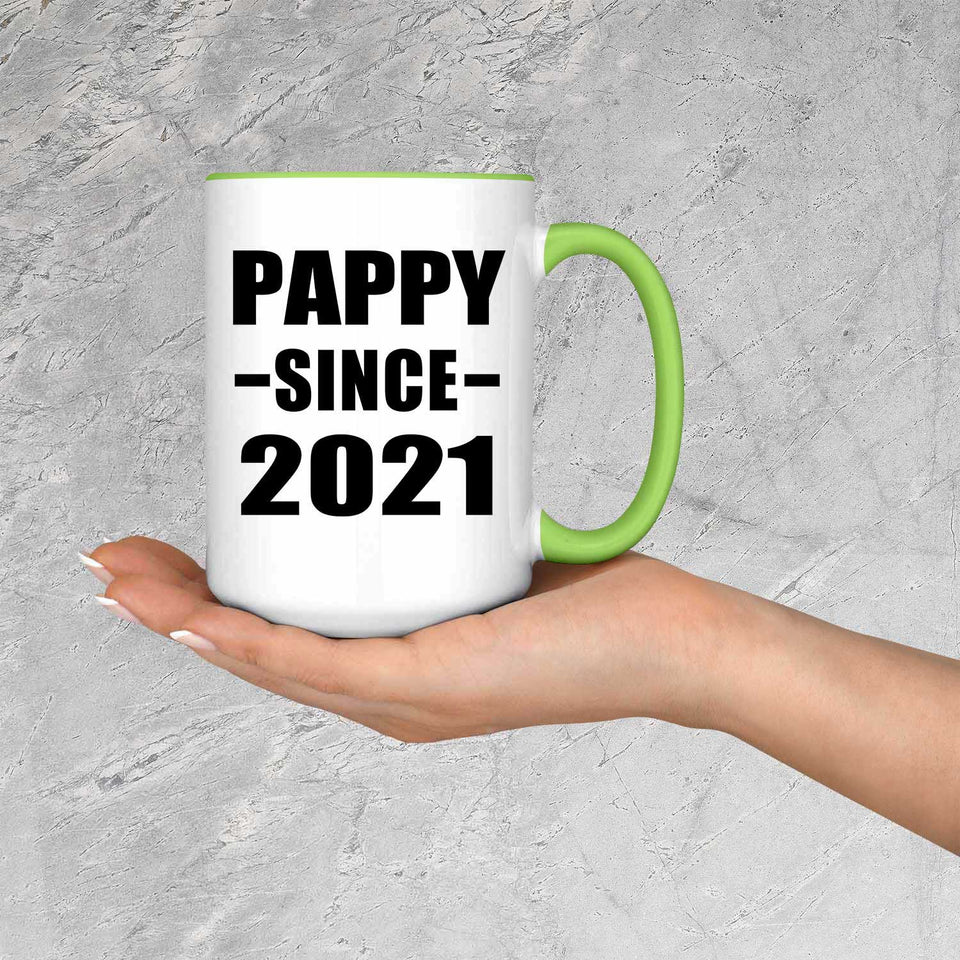 Pappy Since 2021 - 15oz Accent Mug Green