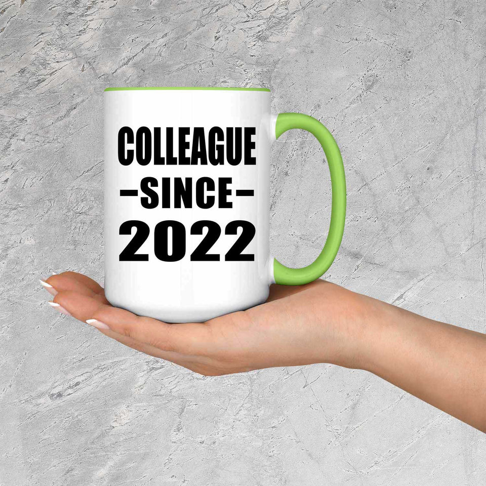 Colleague Since 2022 - 15oz Accent Mug Green