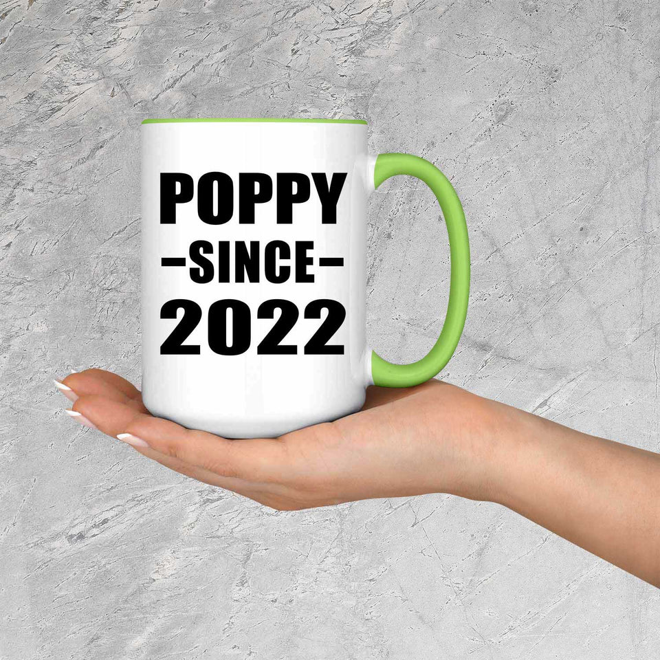 Poppy Since 2022 - 15oz Accent Mug Green