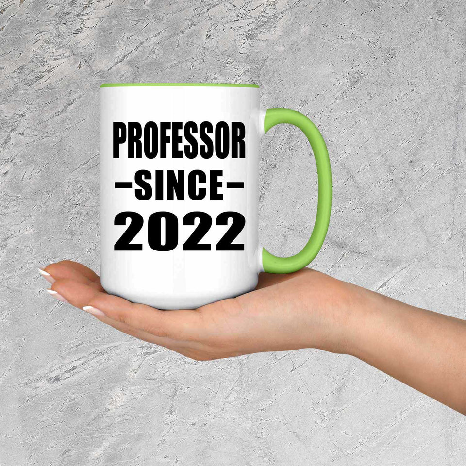 Professor Since 2022 - 15oz Accent Mug Green