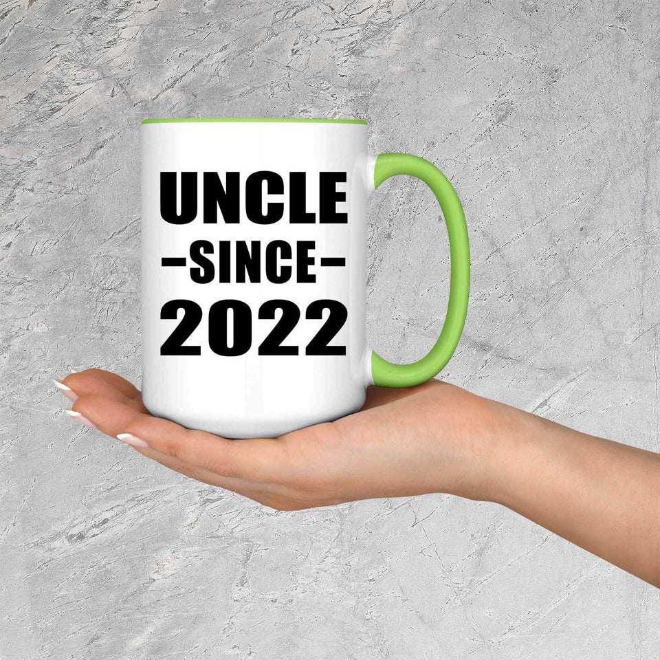 Uncle Since 2022 - 15oz Accent Mug Green