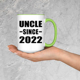 Uncle Since 2022 - 15oz Accent Mug Green