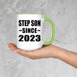 Step Son Since 2023 - 15oz Accent Mug Green