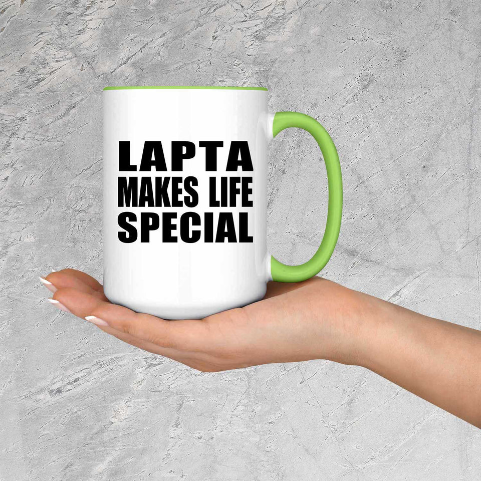 Lapta Makes Life Special - 15oz Accent Mug Green