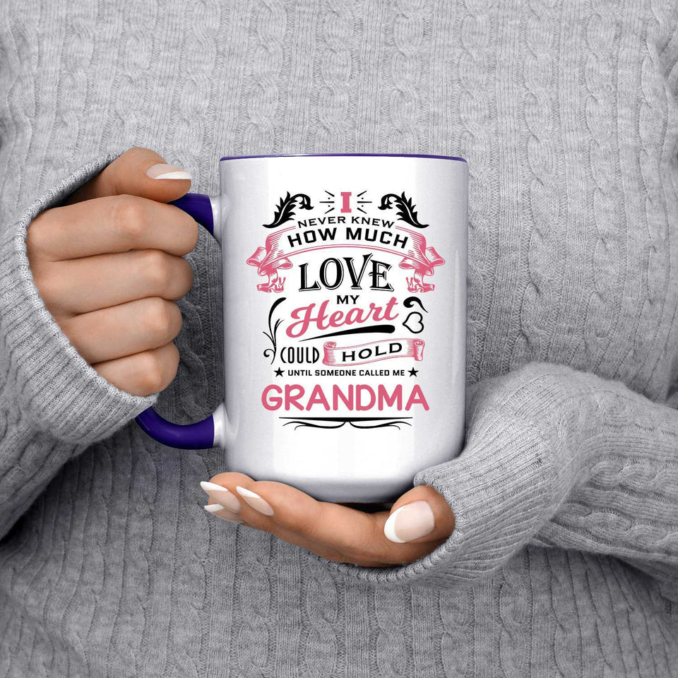How Much Love Could Hold Until Called Me Grandma - 15oz Accent Mug Purple