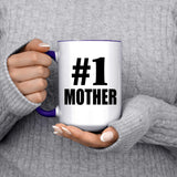 Number One #1 Mother - 15oz Accent Mug Purple