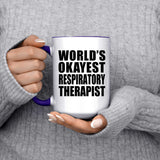 World's Okayest Respiratory Therapist - 15oz Accent Mug Purple