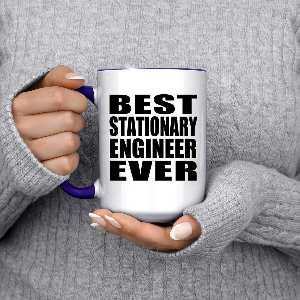 Best Stationary Engineer Ever - 15oz Accent Mug Purple