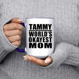 Tammy World's Okayest Mom - 15oz Accent Mug Purple