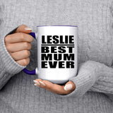 Leslie Best Mum Ever - 15oz Accent Mug Purple