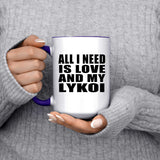 All I Need Is Love And My Lykoi - 15oz Accent Mug Purple
