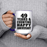 Happy 49th Anniversary 49 Years & Counting - 15oz Accent Mug Purple
