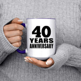 40th Anniversary 40 Years Anniversary - 15oz Accent Mug Purple