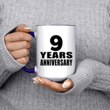 9th Anniversary 9 Years Anniversary - 15oz Accent Mug Purple